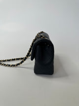 Chanel Mini Rectangle Flap Bag In Navy Lambskin