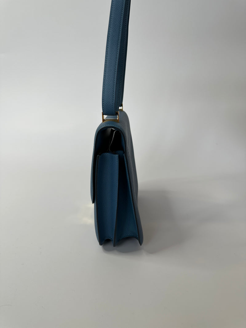 Hermès Constance 24 In Blue Epsom Leather