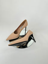Prada Nude Nylon Heels (Size 39/ UK 6)