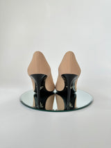 Prada Nude Nylon Heels (Size 39/ UK 6)