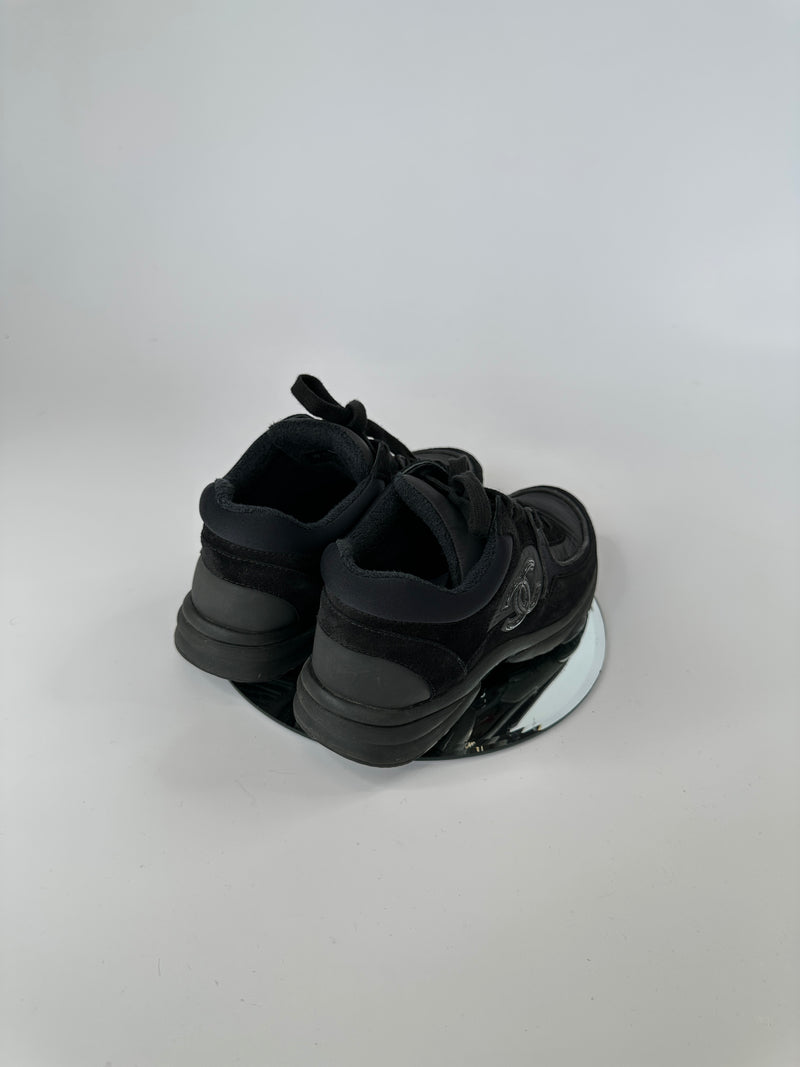 Chanel Black CC Logo Nylon Sneakers (Size 36.5/UK 3.5 )