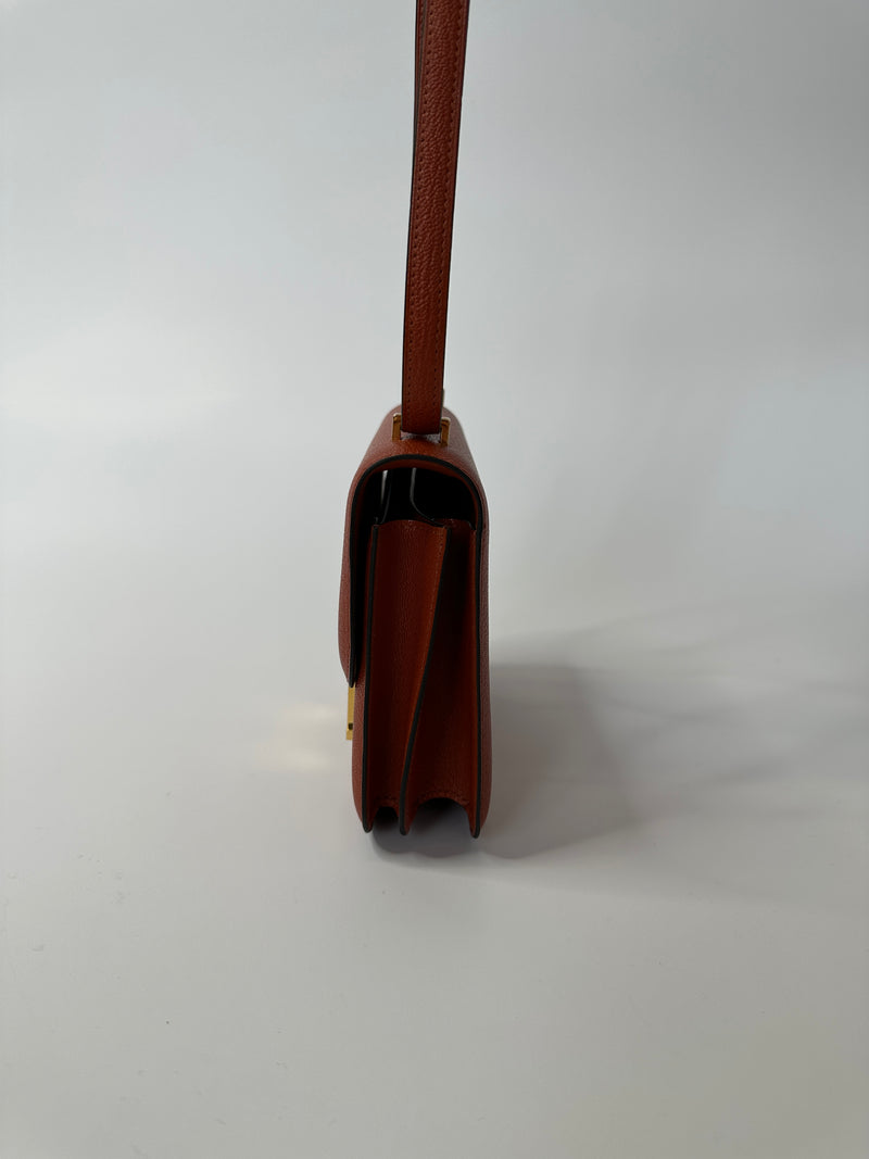 Hermès Constance 18 In Cuivre Chevre Leather