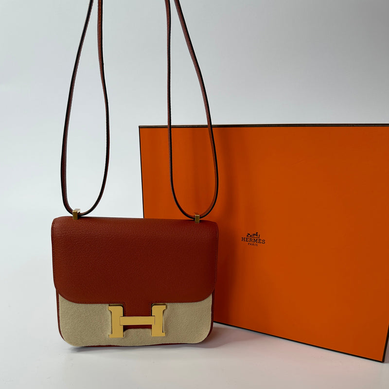 Hermès Constance 18 In Cuivre Chevre Leather