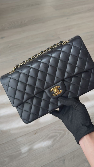 Chanel Medium Classic Double Flap Black Lambskin With Gold Hardware
Authentic Pre Loved Verified by Luxe Cheshire Trusted Designer resale
