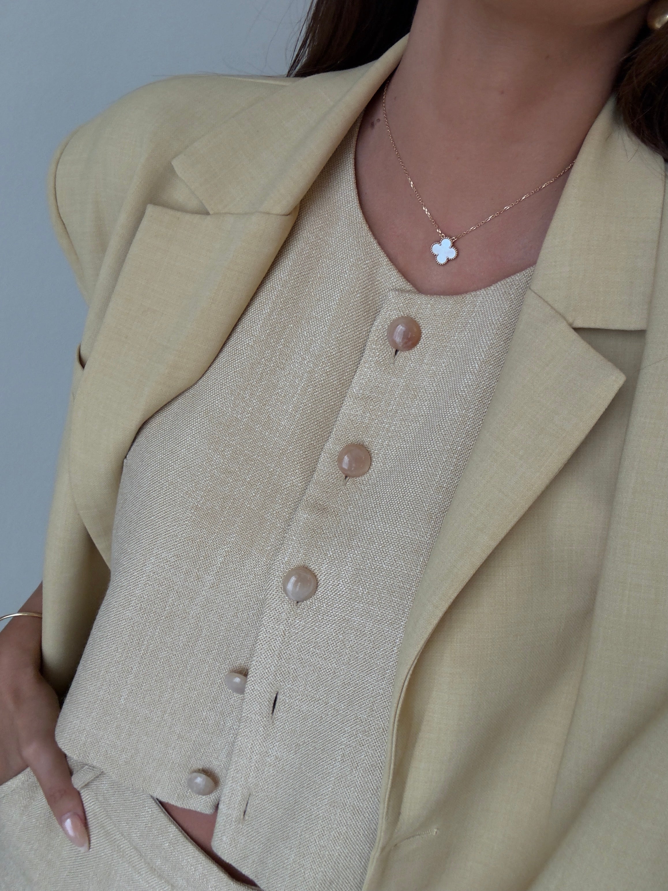 Van Cleef & Arpels Vintage Alhambra Gold & Mother-Of-Pearl Necklace