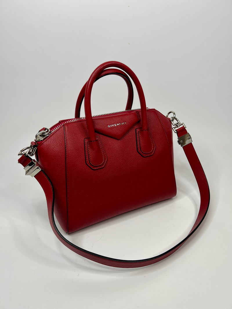 Givenchy Antigona Small In Red Leather
