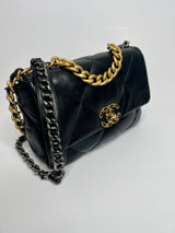 Chanel 19 Small In Black Lambskin Leather
