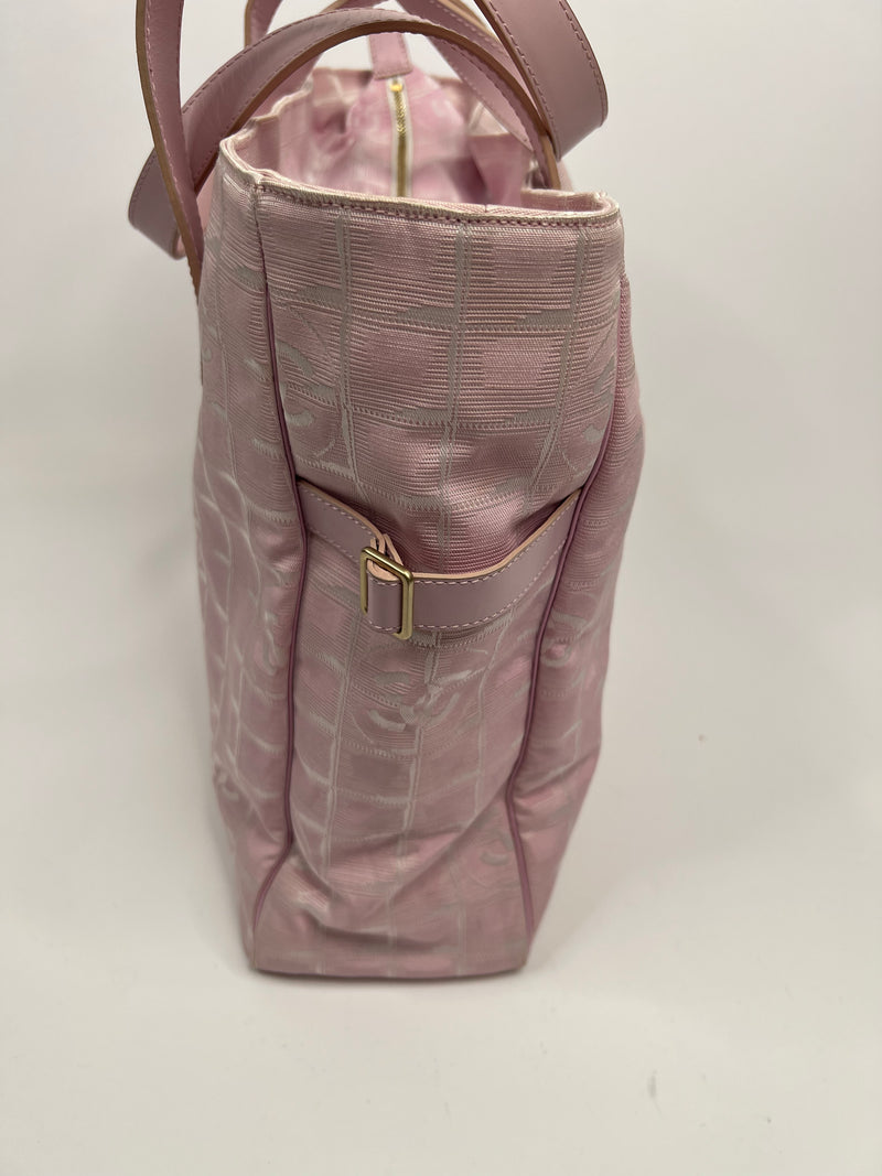 Chanel Pink Canvas Shopper
