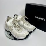 Chanel Beige Knit Sneakers ( 38 /UK 5 )