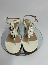 Fendi White Patent Sandals (Size 38/UK 5)