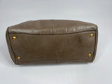 Prada Taupe Leather Shoulder Bag