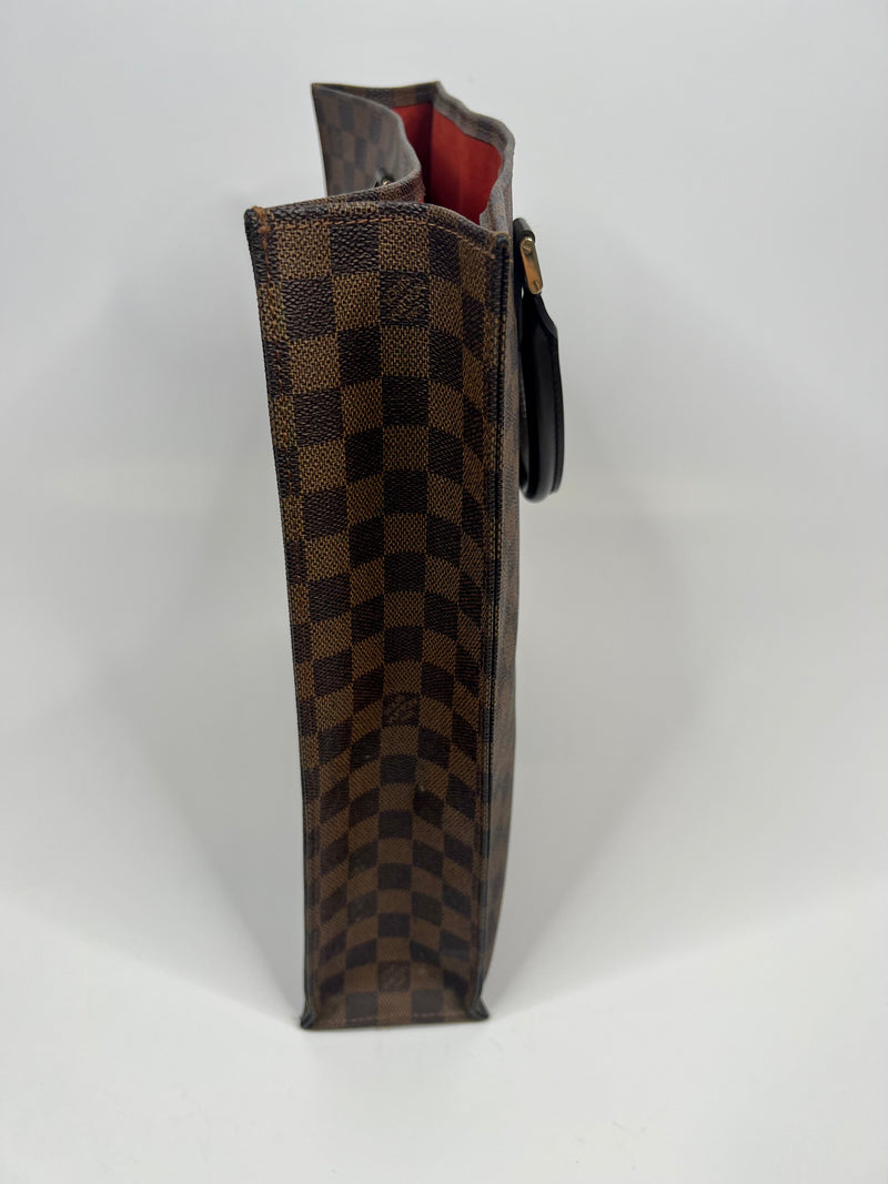 Louis Vuitton Damier Ebene Sac Plat Tote Bag