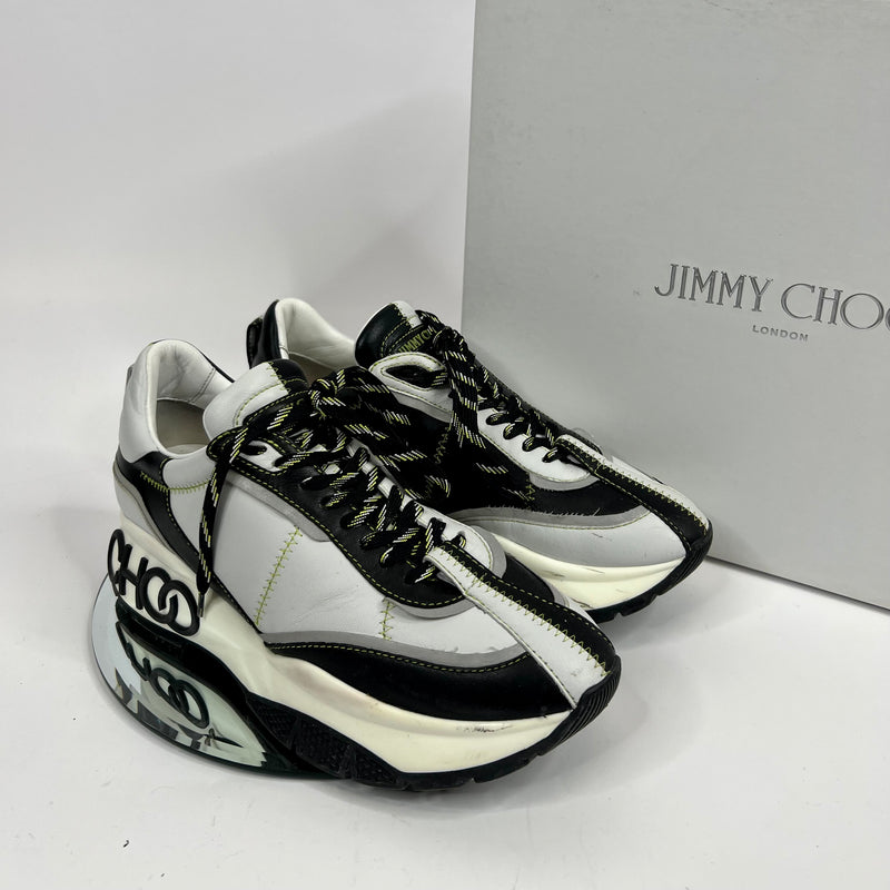 Jimmy Choo Raine Trainers In Cream / Grey  (Size 38.5/UK 5.5)