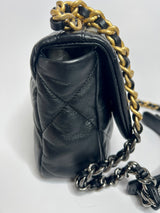Chanel 19 Small In Black Lambskin Leather