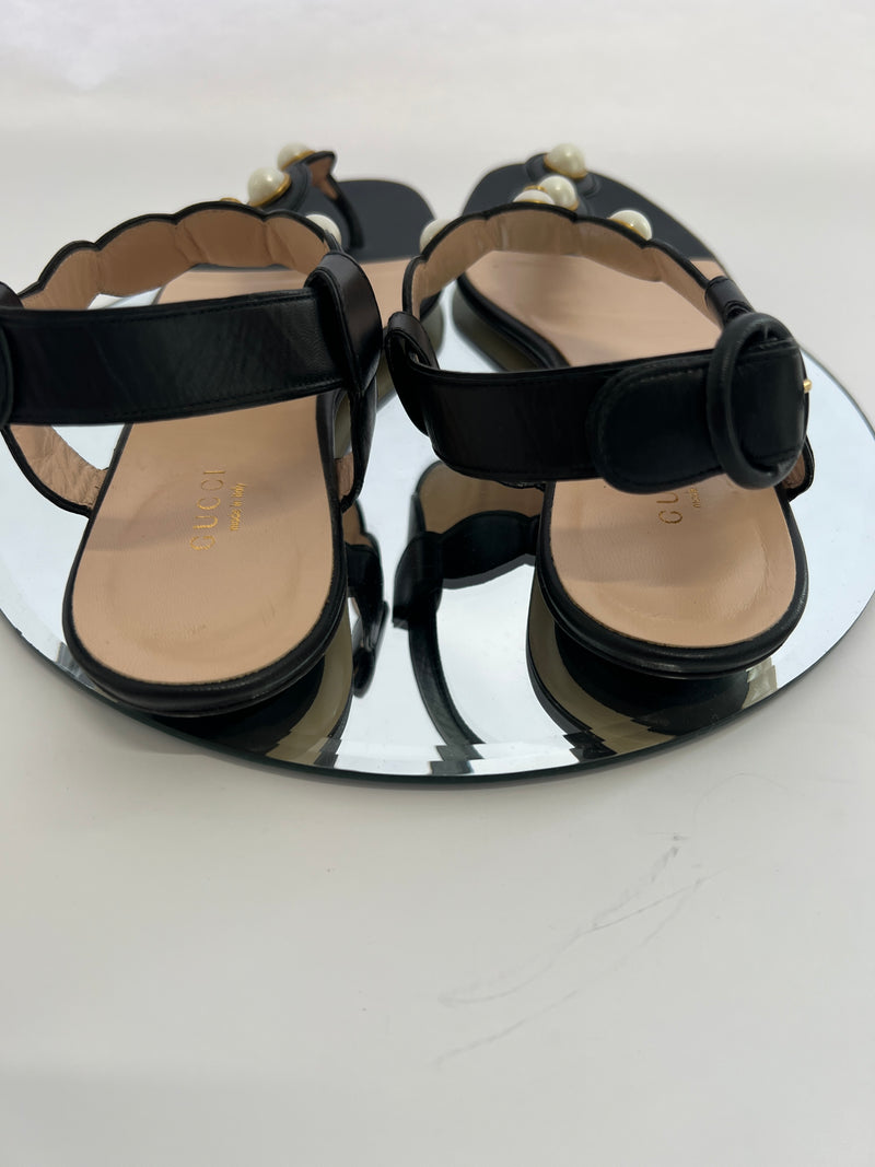 Gucci Willow Pearl Thong Sandals (Size 37.5/ UK 4.5)