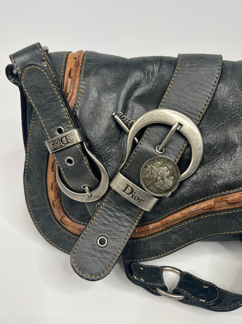 Christian Dior Vintage Gaucho Saddle Bag