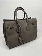 Saint Laurent Sac De Jour Small In Grey Leather