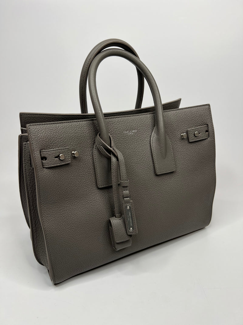 Saint Laurent Sac De Jour Small In Grey Leather
