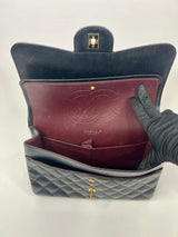 Chanel Black Caviar Leather Jumbo Classic Double Flap