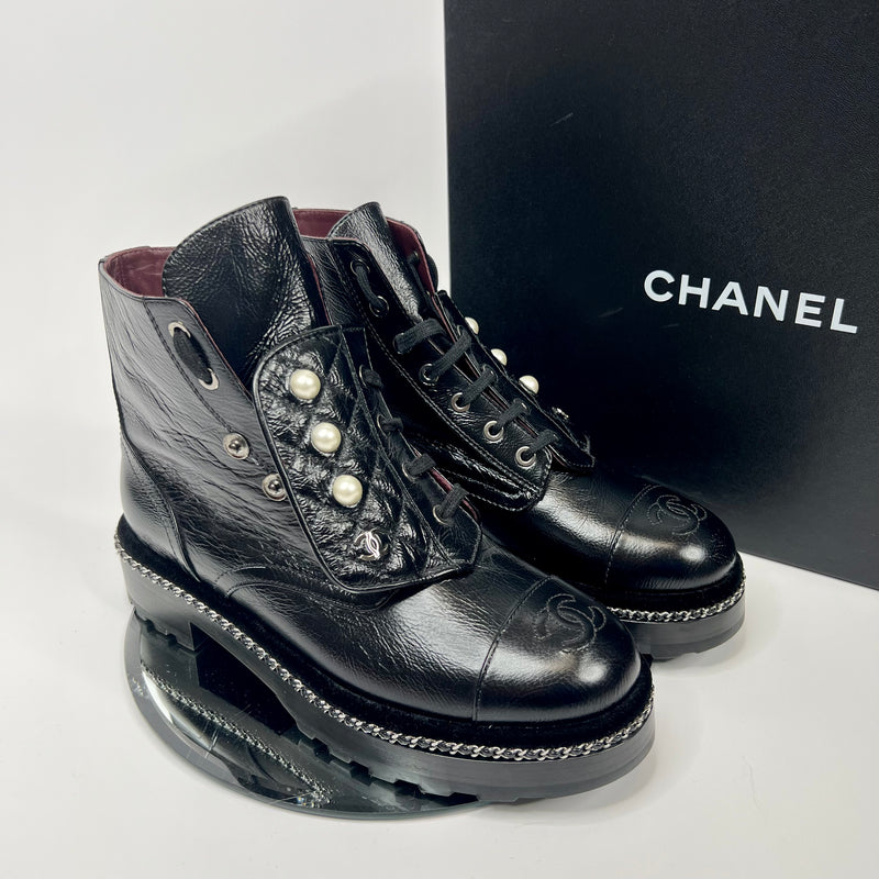 chanel calfskin ankle boots