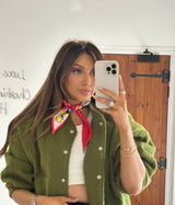 Prada Floral Printed Twill Scarf