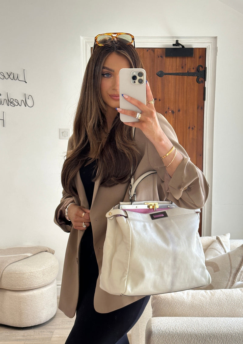 Fendi Peekaboo Neutral Ombre Leather Bag