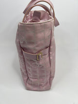Chanel Pink Canvas Shopper
