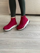 Balenciaga Burgundy Speed Trainers (Size 39/UK 6)