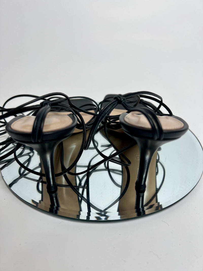 Gianvito Rossi Sylvie Black Nappa 70  (Size 38/ uk 5)