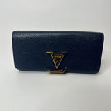 Louis Vuitton Navy Capucines Wallet