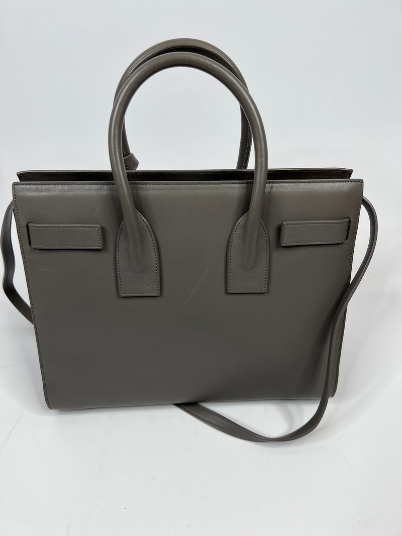 Saint Laurent Sac De Jour Small In Grey Leather