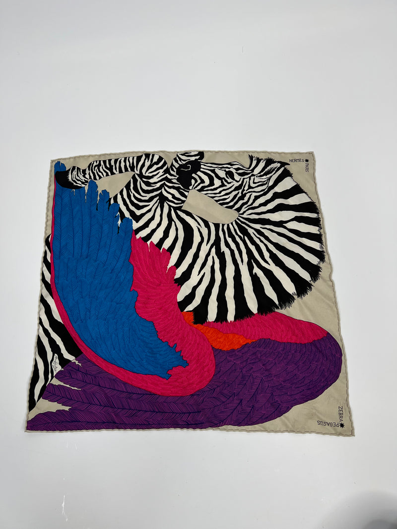 Hermes Silk Twilly With Zebra Design (90cm x 90cm)