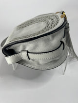 Chloe Small Marcie Saddle Bag In Dove Grey