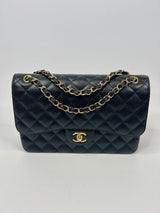 Chanel Black Caviar Leather Jumbo Classic Double Flap