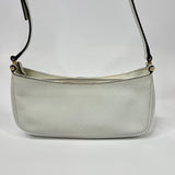 Gucci White Leather Monogram Shoulder Bag