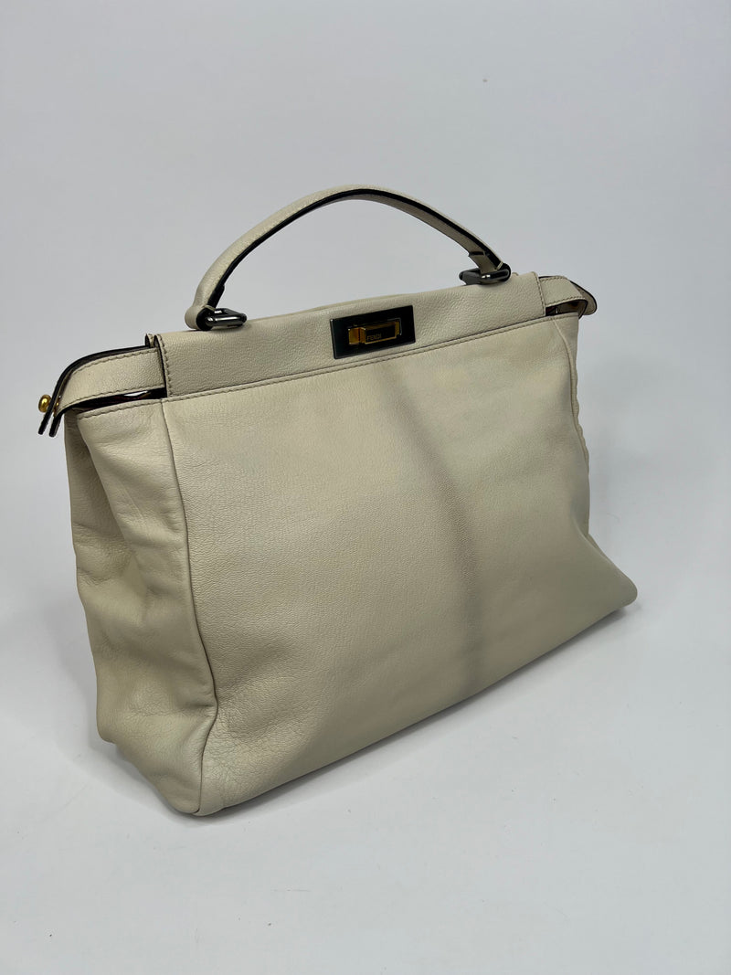 Fendi Peekaboo Neutral Ombre Leather Bag