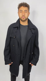 Dolce & Gabbana Black Wool Cardigan/Coat (Size 50)