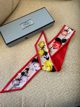 Prada Floral Printed Twill Scarf