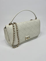 Chanel White Calfskin Casual Trip  Flap Bag