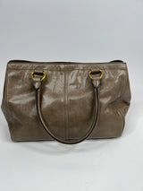 Prada Taupe Leather Shoulder Bag