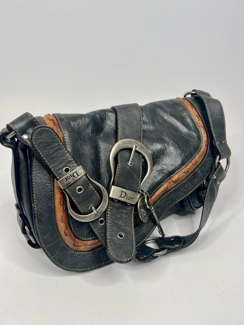 Christian Dior Vintage Gaucho Saddle Bag