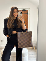 Louis Vuitton Damier Ebene Sac Plat Tote Bag