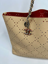 Chanel Nude Perforated Shopper Bag