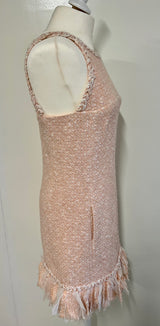Chanel Pink Tweed & Tulle Dress  (Size 40/UK 10)