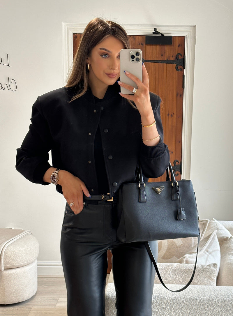 Prada Galleria Tote In Black Saffiano Leather