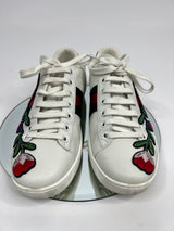 Gucci flower embroidered deals sneakers