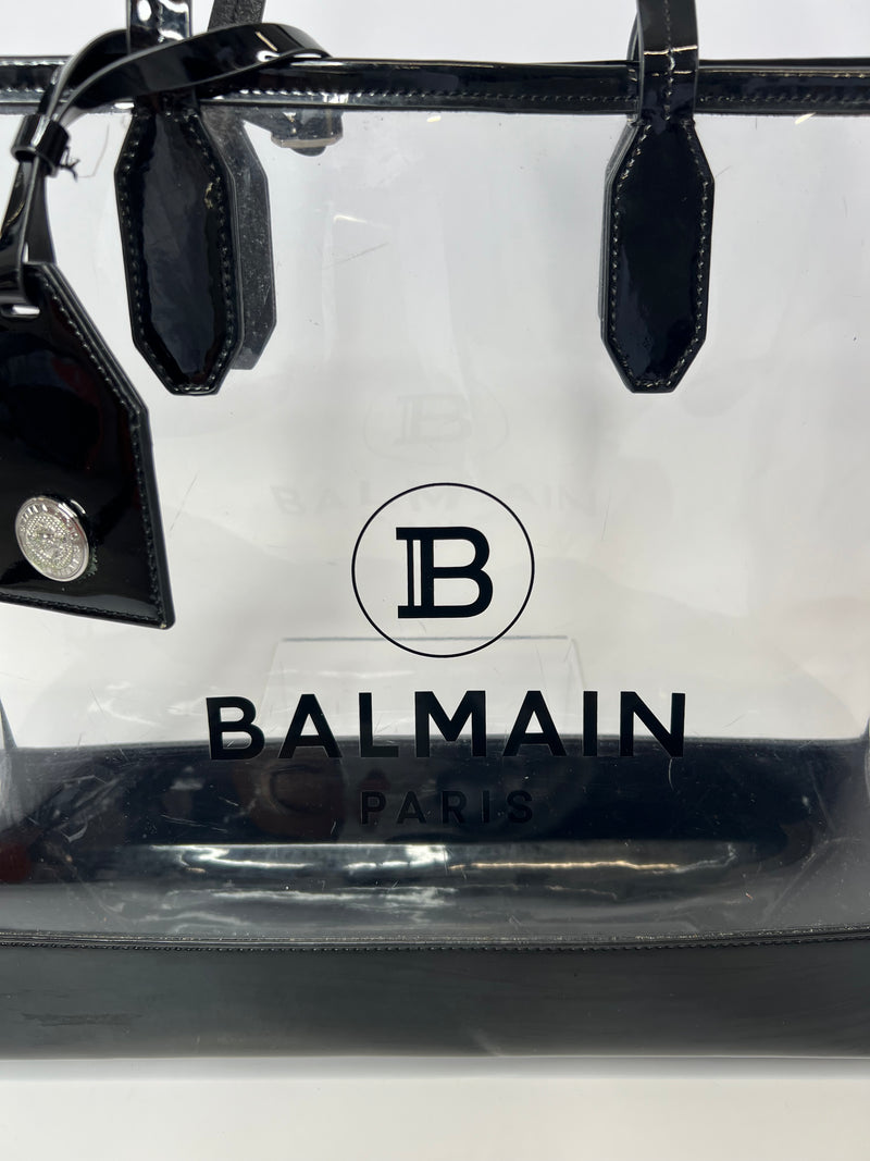 Balmain Large PVC Black Shopper
