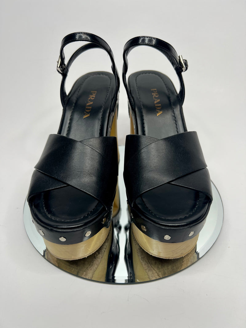 Prada Black heels (Size 38.5/UK 5.5)