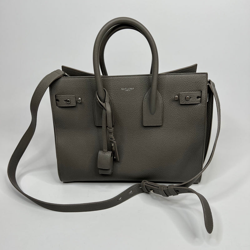 Saint Laurent Sac De Jour Small In Grey Leather