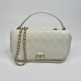 Chanel White Calfskin Casual Trip  Flap Bag